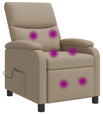 Obrázek produktu pro vidaXL Masážní relaxační křeslo, barva cappuccino, potah z umělé kůže