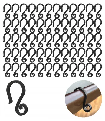 Obrázek produktu pro Háčky na okapy pro světelné dekorace HOOK000017-B, 60 kusů
