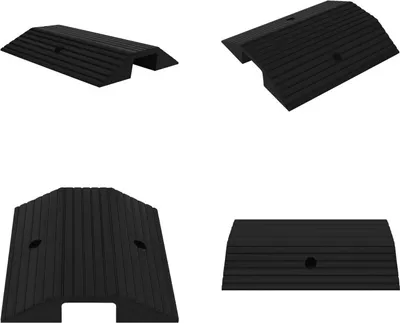 Immagine prodotto di vidaXL Rampa per traversine a ponte 49x40x8 cm in gomma - Rampa per traversine - Rampa per traversine a ponte - Rampe per traversine a ponte