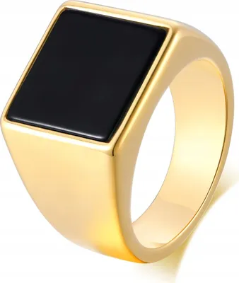 Produktbild von Uni Goldener Siegelring 316L Vergoldeter Stahl Eu19 Us09