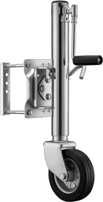 Produktbild von Schwerlast Stützrad bis 540 kg, Anhängerstütze mit bis zu 260 mm Hubhöhe, Stützlast Bugrad mit Halterung für PKW und Anhänger mit Kurbel
