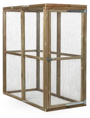 Immagine prodotto di Fatmoose Voliere CheeryChicken Cove in legno per polli - 179x85x183 cm