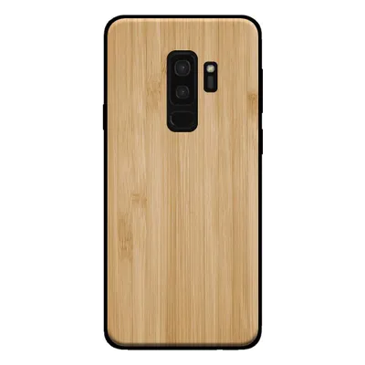 Image de Smartphonica Etui de téléphone pour Samsung Galaxy S9
Plus avec aspect bois - étui arrière en bois artificiel de bambou - Marron