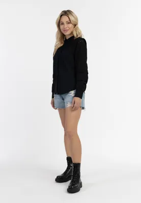 Image de Chemise à manches longues pour femmes SAPORTA - noire, taille XS