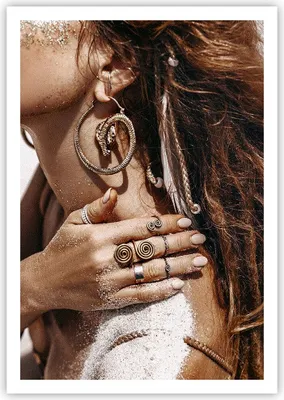 Produktbild von Poster - Poster ohne Rahmen - Sand Frau Schmuck - 70x100 cm - Wand Bild - Wanddeko - Wandbilder - Kunstposter - Wandposter - Bilder - Kunstdruck - Wanddekoration - Wandbild - P2XPA70x100-4802