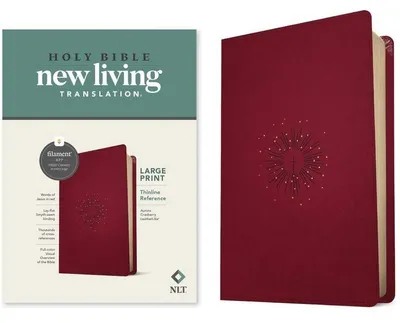 Produktbild von NLT Large Print Thinline Reference Bible, Filament Enabled Edition (Red Letter, Leatherlike, Berry)