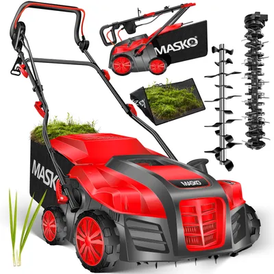 Produktbild von MASKO® Elektro Vertikutierer 2in1 Rasenlüfter 1800W, 40cm Arbeitsbreite, 55L Fangkorb