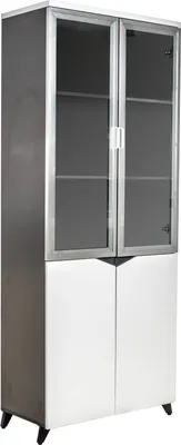 Produktbild von Büromöbel Büro Schrank Aktenschrank CARLO schwarz-weiß 80x40x200 cm Büro Homeoffice Arbeitszimmer Ordnerschrank Mehrzweckschrank Büroausstattung