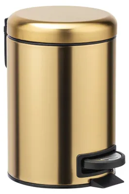 Produktbild von WENKO Kosmetik Treteimer Leman in mattgold 3L