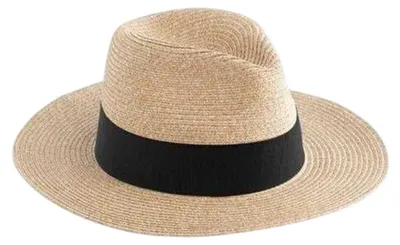 Produktbild von Beechfield - Fedora-Hut für Herren/Damen Uni, Trinkhalm BC7557 (S-M) (Natürlich/Schwarz)