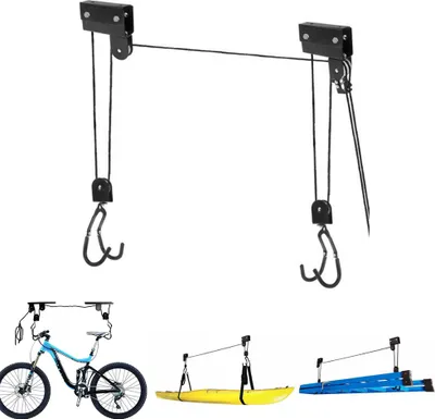 Produktbild von Fahrradkranträger, Fahrradlift, Fahrradlift-Riemenscheibe, 60 kg Tragfähigkeit, robuste Fahrradaufhängung