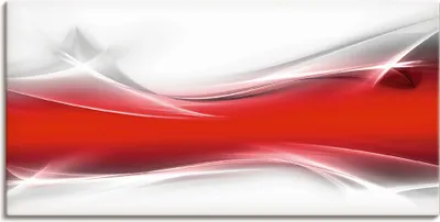 Produktbild von ARTland Leinwandbild Kreatives Element Rot für Ihr Art-Design Größe: 60x30 cm