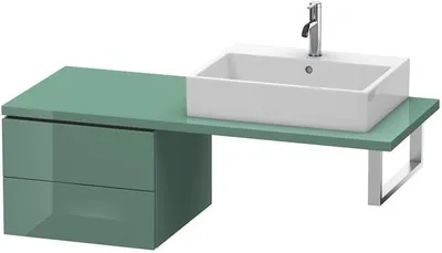 Produktbild von Konsolenunterschrank L-CUBE 400x520x547mm weiß supermatt weiß supermatt