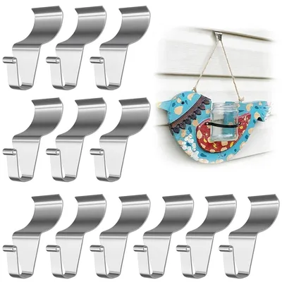 12 Vinylverkleidungs-Haken aus Edelstahl, schwer, für Türkranz