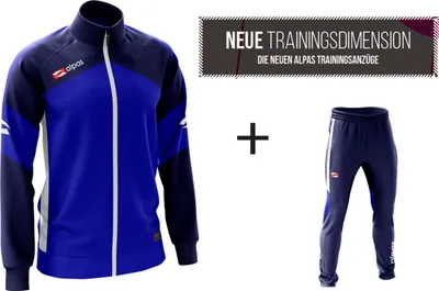 Produktbild von alpas Trainingsanzug  Dynamic Blau Gr. M Sportanzug Jogginganzug