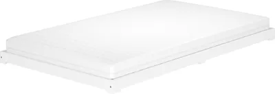 Produktbild von Weißes Teenagerbett Futon extra niedriges Studentenbett 120x200 Kiefer V-60.47W-12Rollrost und Matratze inkl.
