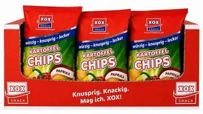 Produktbild von XOX Kartoffelchips Paprika 20x30g