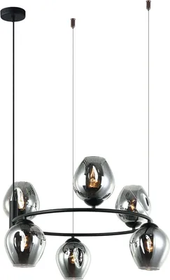 Immagine prodotto di Italux Roxane lampadario moderno nero MDM-4046-4 BK+SG