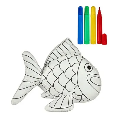 Immagine prodotto di Pesce da caccia artigianale in bianco e nero (11 x 26 x 21 cm)