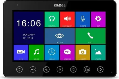 Produktbild von 7" schwarzer Touchscreen-Videomonitor VP-808B Zamel 7"" Video-Gegensprechanlage