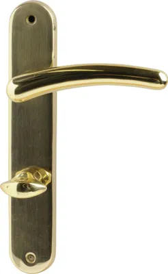Produktbild von Südmetall WC-Türgriff-Garnitur Langschild Franziska Messing poliert gold 225 x 40 mm