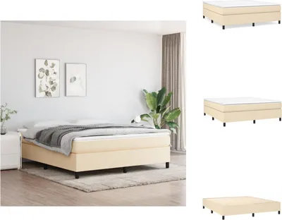 Immagine prodotto di vidaXL Letto a molle insacchettate crema 160x200 cm in tessuto - Letti e strutture letto