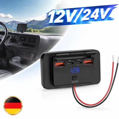 Produktbild von KFZ Ladegerät USB Steckdose 4-Ports 18W 30W Dual USB Schnellladen für Auto Boot