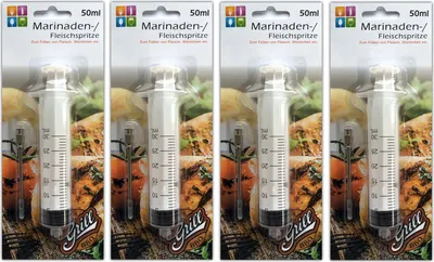 Produktbild von 4er Set Marinaden/Fleischspritze Gewürzspritze | Marinadenspritze Marinierspritze