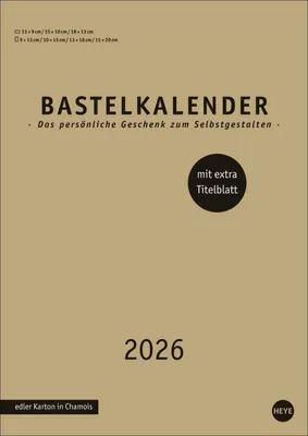 Produktbild von Premium-Bastelkalender gold A4 2026