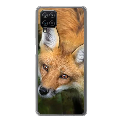 Produktbild von MuchoWow® Handyhülle Schutzhülle Hülle für Samsung Galaxy A12 Fuchs - Grün - Orange Silikon Softcase Handy Hülle - Bild