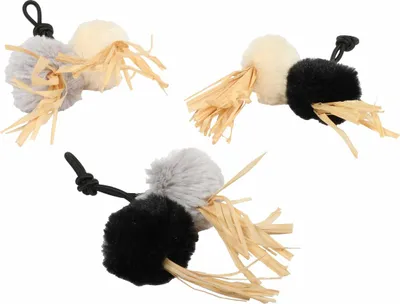 Produktbild von D&D Katzenspielzeug I Love Happy Cats Bälle "Raffia" aus Plüsch