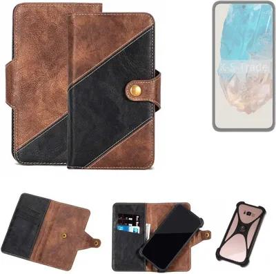 Produktbild von K-S-Trade Handyhülle Schutzhülle Bookstyle Case kompatibel mit Samsung Galaxy M35 5G Klapphülle Cover Hülle Schutztasche 1x