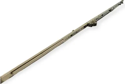 A single metal object, likely a component of a larger mechanism, is presented against a white background.