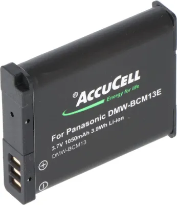 Productafbeelding van DMW-BCM13 accu van AccuCell, compatibel met de Panasonic DMW-BCM13E accu, 3,7V, maximale laadspanning: 4,2 volt