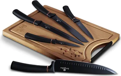 Zdjęcie produktu dla Zestaw 5 Noży Kuchennych Z Deską Berlinger Haus Bh-2550