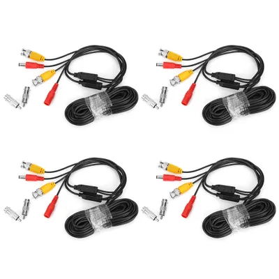 Zdjęcie produktu dla Kabel zasilający wideo BNC, kabel zasilający CCTV, kabel zasilający kamery bezpieczeństwa, kabel kamery monitorującej, przewód zasilający kamery bezpieczeństwa, przedłużacz kamery bezpieczeństwa