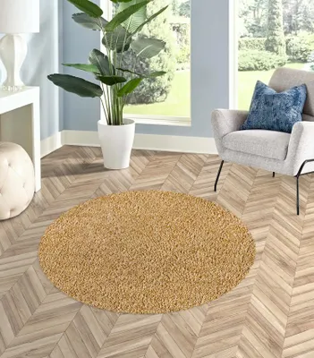 Produktbild von Kurzflorteppich, waschbarer Teppich Wohnzimmer Teppich Esszimmer Fold gelb 160x160
