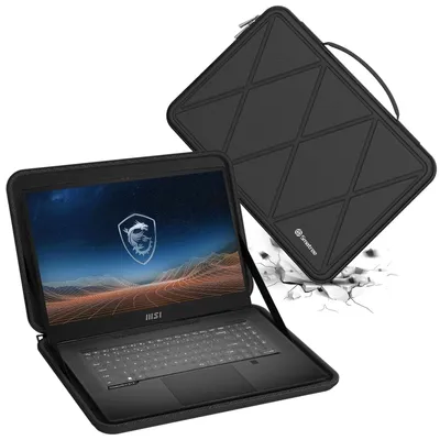 Image de Solidchoice - Étui de protection rigide en EVA pour ordinateurs portables de 16 pouces, couleur noire