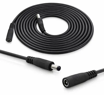 Produktbild von InLine Verlängerungskabel DC Stecker 4,0x1,7mm, schwarz, 2m, 2 m