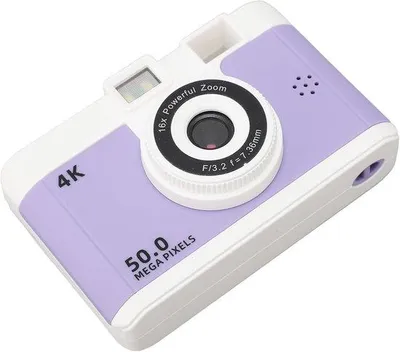 Zdjęcie produktu dla Aparat cyfrowy z 8-krotnym zoomem, ekranem o przekątnej 2,4 cala, kartą pamięci 32 GB, kompaktowy, mały, fioletowy