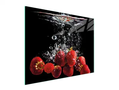 Produktbild von Glasschneidebrett 52x40 Erdbeeren