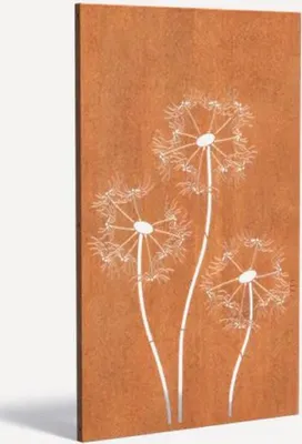 Produktbild von Adezz Sichtschutzwand Cortenstahl Natur Pusteblume