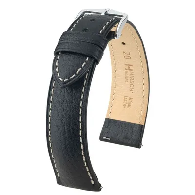 Produktbild von Hirsch Uhrenarmband Boston M schwarz 16 mm