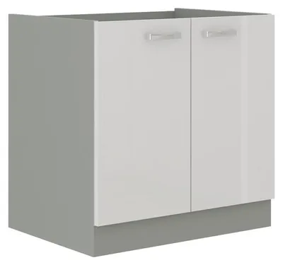 Produktbild von ULLERIKE Unterschrank mit zwei Türen – Breite 80 cm, weiß/grau