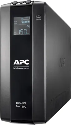 Produktbild von APC by Schneider Electric Back UPS PRO - BR1600MI - USV 1600VA (8 IEC Ausgänge, Multifunktionsdisplay, 1GB Netzwerk Datenleitungsschutz)