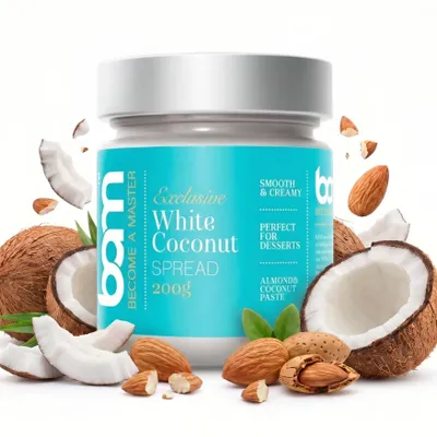 Produktbild von BAM Weiße Kokosnusscreme - Brotaufstrich - Aufstrich - 200 g