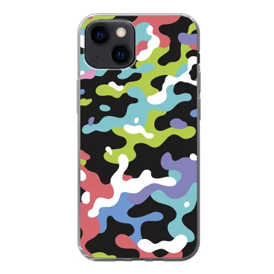 Produktbild von MuchoWow® Handyhülle Schutzhülle Hülle für iPhone 13 mini Buntes Camouflage-Muster Silikon Softcase Handy Hülle - Softcase