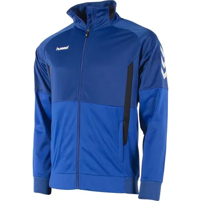 Productafbeelding van Hummel Authentic Polyestervest Kinderen - Zwart / Royal | Maat: 164