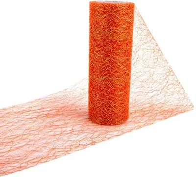 Immagine prodotto di Tovaglia in pile arancione per Natale e matrimoni, 15x900 cm