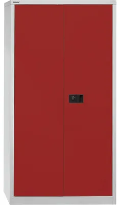 Productafbeelding van BISLEY Schuifdeurenkast, model Universal. Afmetingen: 91,4 x 180,6 x 40 cm (breedte x hoogte x diepte). Aantal planken: 3. Materiaal: staal